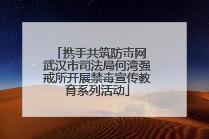 携手共筑防毒网 武汉市司法局何湾强戒所开展禁毒宣传教育系列活动