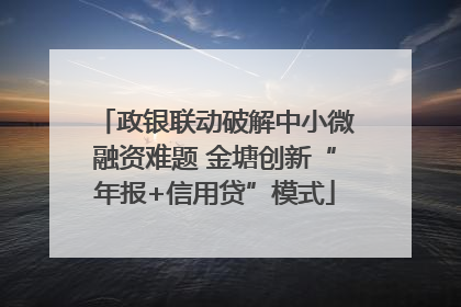 政银联动破解中小微融资难题 金塘创新“年报+信用贷”模式