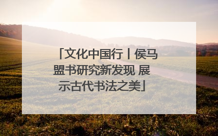 文化中国行丨侯马盟书研究新发现 展示古代书法之美