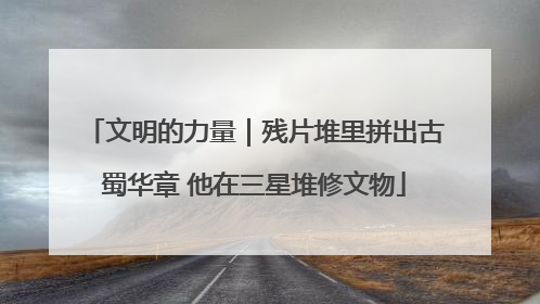 文明的力量｜残片堆里拼出古蜀华章 他在三星堆修文物