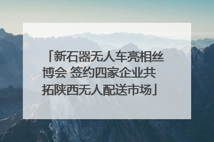 新石器无人车亮相丝博会 签约四家企业共拓陕西无人配送市场