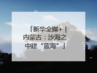 新华全媒+｜内蒙古：沙海之中建“蓝海”
