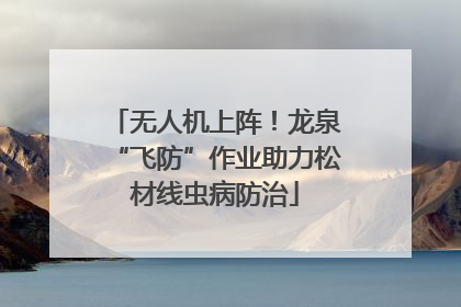 无人机上阵！龙泉“飞防”作业助力松材线虫病防治