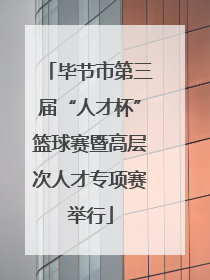 毕节市第三届“人才杯”篮球赛暨高层次人才专项赛举行