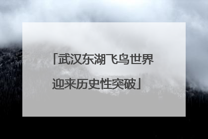 武汉东湖飞鸟世界迎来历史性突破