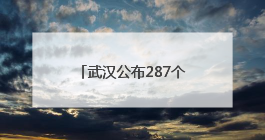 武汉公布287个应急避难场所名单