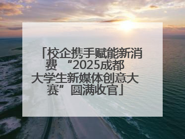 校企携手赋能新消费 “2025成都大学生新媒体创意大赛”圆满收官