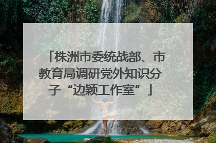 株洲市委统战部、市教育局调研党外知识分子“边颖工作室”