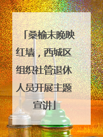 桑榆未晚映红墙，西城区组织社管退休人员开展主题宣讲