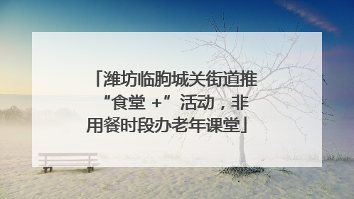 潍坊临朐城关街道推“食堂 +”活动，非用餐时段办老年课堂