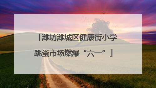潍坊潍城区健康街小学跳蚤市场燃爆“六一”
