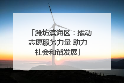 潍坊滨海区：撬动志愿服务力量 助力社会和谐发展