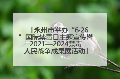 永州市举办“6·26”国际禁毒日主题宣传暨2021—2024禁毒人民战争成果展活动