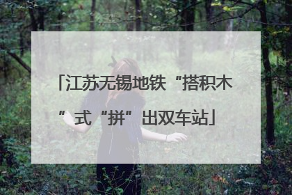 江苏无锡地铁“搭积木”式“拼”出双车站