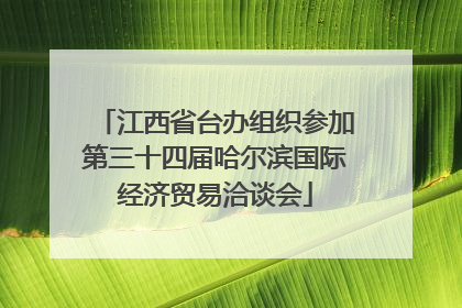 江西省台办组织参加第三十四届哈尔滨国际经济贸易洽谈会