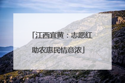 江西宜黄：志愿红助农惠民情意浓