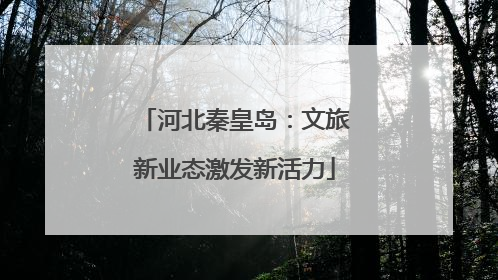 河北秦皇岛：文旅新业态激发新活力