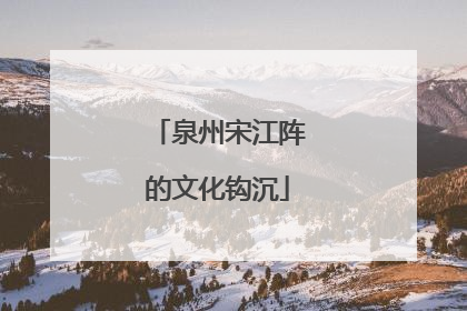泉州宋江阵的文化钩沉