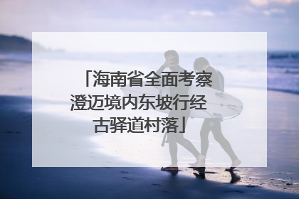 海南省全面考察澄迈境内东坡行经古驿道村落