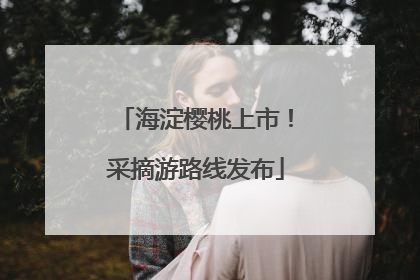 海淀樱桃上市！采摘游路线发布