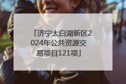 济宁太白湖新区2024年公共资源交易项目121项
