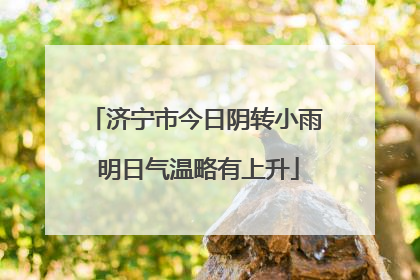 济宁市今日阴转小雨 明日气温略有上升