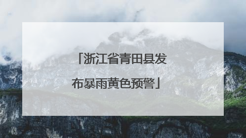 浙江省青田县发布暴雨黄色预警