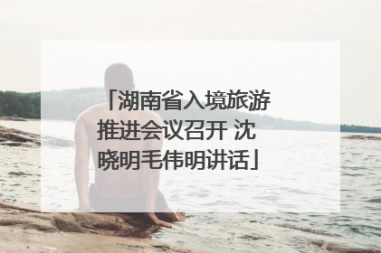 湖南省入境旅游推进会议召开 沈晓明毛伟明讲话