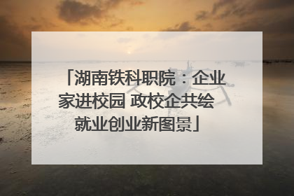 湖南铁科职院：企业家进校园 政校企共绘就业创业新图景