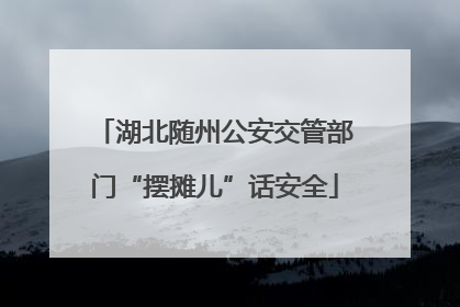 湖北随州公安交管部门“摆摊儿”话安全