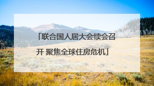联合国人居大会续会召开 聚焦全球住房危机