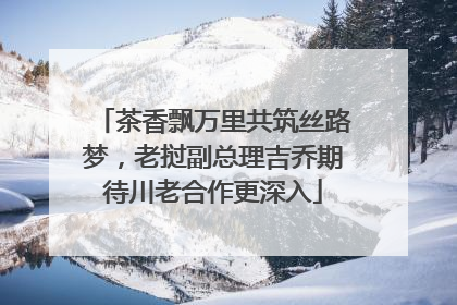 茶香飘万里共筑丝路梦，老挝副总理吉乔期待川老合作更深入