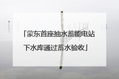 蒙东首座抽水蓄能电站下水库通过蓄水验收