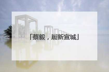 蔡毅，履新宣城