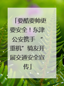 要酷要帅更要安全！东津公安携手 “重机”骑友开展交通安全宣传