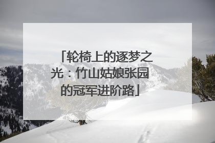 轮椅上的逐梦之光：竹山姑娘张园的冠军进阶路