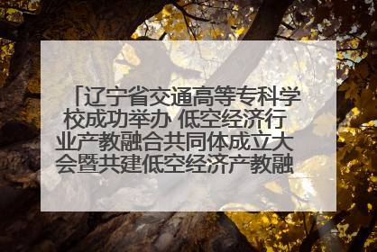 辽宁省交通高等专科学校成功举办 低空经济行业产教融合共同体成立大会暨共建低空经济产教融合新生态论坛
