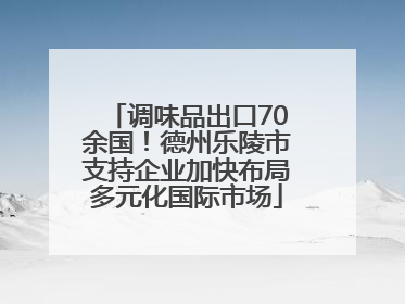 调味品出口70余国！德州乐陵市支持企业加快布局多元化国际市场