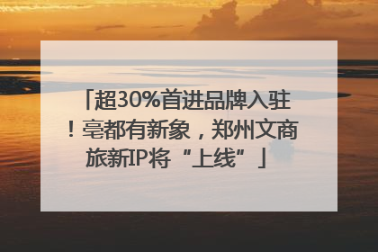 超30%首进品牌入驻！亳都有新象，郑州文商旅新IP将“上线”