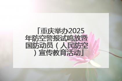 重庆举办2025年防空警报试鸣放暨国防动员（人民防空）宣传教育活动