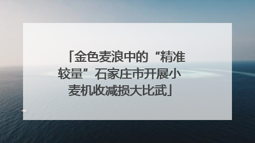 金色麦浪中的“精准较量”石家庄市开展小麦机收减损大比武