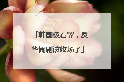 韩国极右翼，反华闹剧该收场了