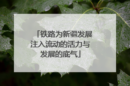 铁路为新疆发展注入流动的活力与发展的底气