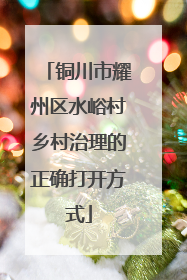 铜川市耀州区水峪村乡村治理的正确打开方式