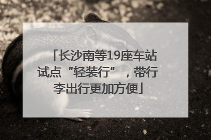 长沙南等19座车站试点“轻装行”，带行李出行更加方便