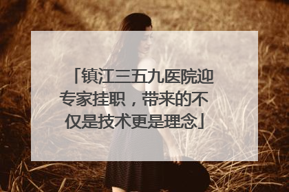 镇江三五九医院迎专家挂职，带来的不仅是技术更是理念