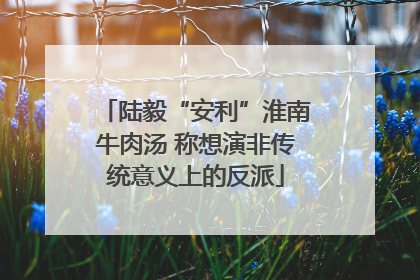 陆毅“安利”淮南牛肉汤 称想演非传统意义上的反派