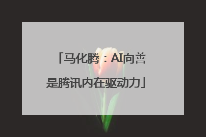 马化腾：AI向善是腾讯内在驱动力