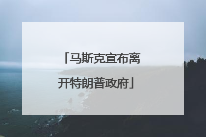 马斯克宣布离开特朗普政府