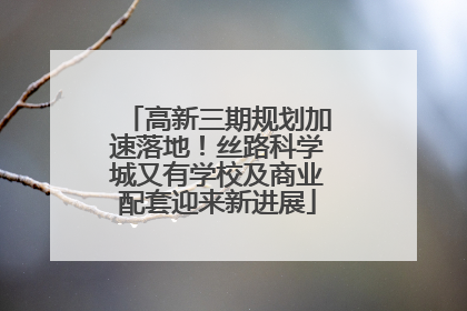 高新三期规划加速落地！丝路科学城又有学校及商业配套迎来新进展